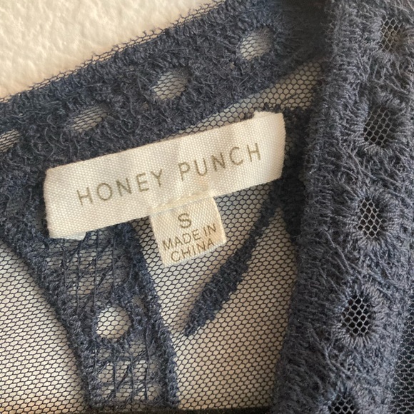 Honey Punch Navy Blue Lace Maxi Romper - Picture 2 of 8